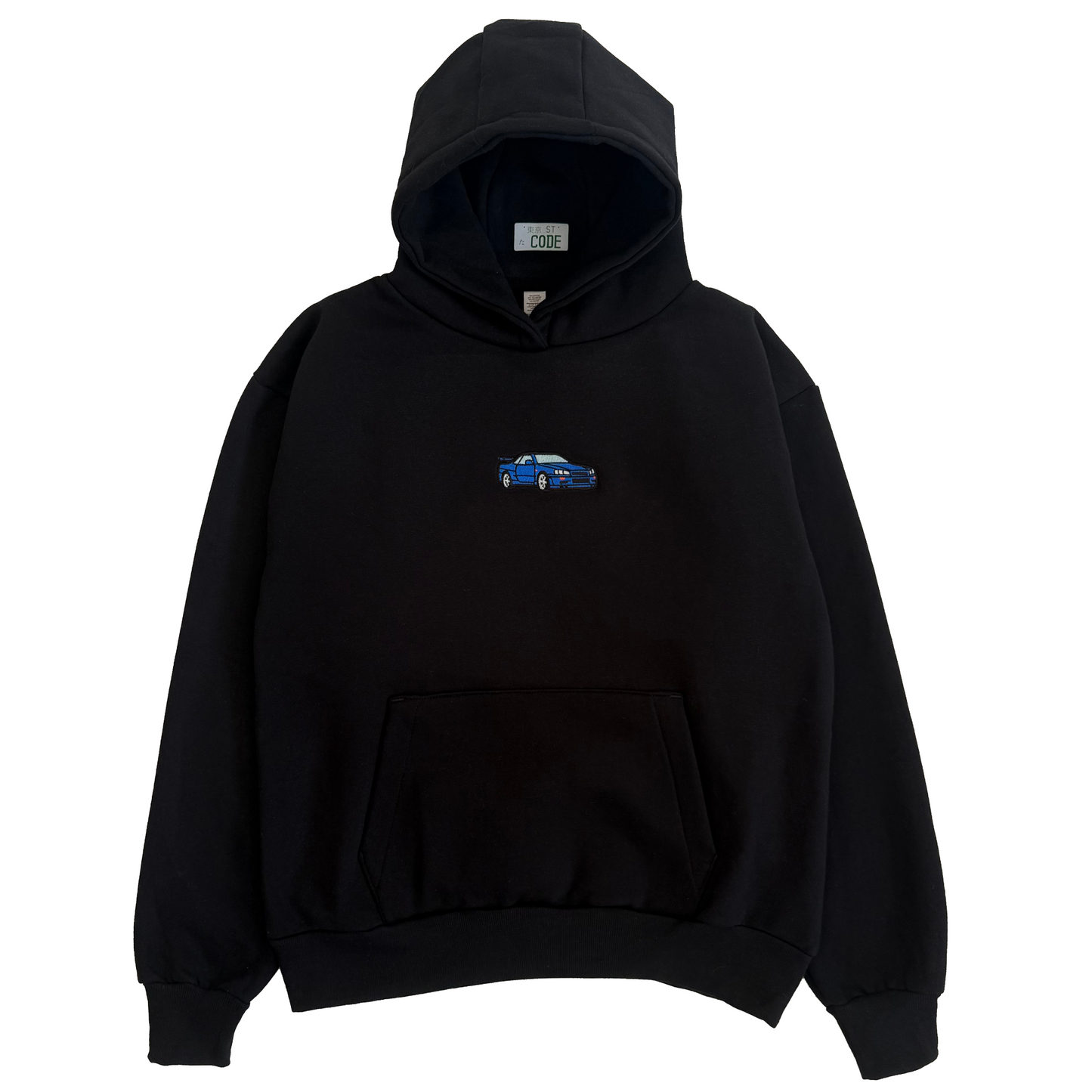 GTR R34 Embroidered Black Hoodie
