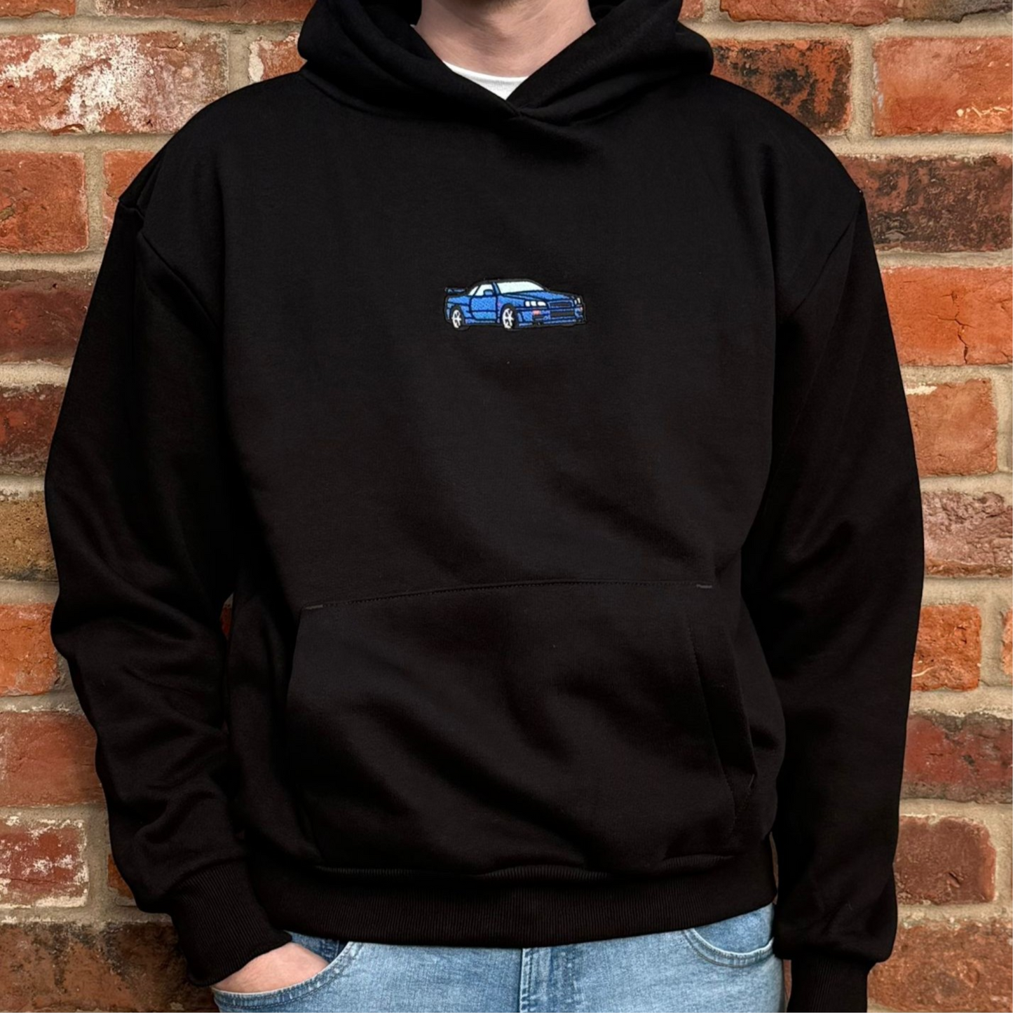 GTR R34 Embroidered Black Hoodie