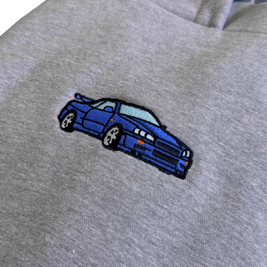GTR R34 Embroidered Grey Hoodie